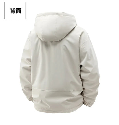 Jacket Mens Spring autumn New men jacket printing hooded Jackets casual coat Men's business coats Size M-4XL 5XL Hat detachable.