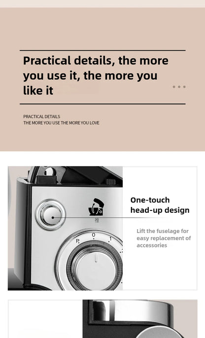 220V Household Electric Dough Mixer Automatic Home Mixer Egg Beater, Kneading Machine, Blender Kitchen Stand Mixer