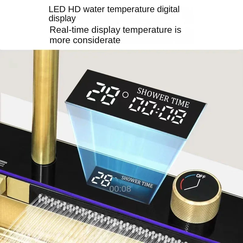 Gold Kitchen Sink Stainless Steel Sink Digital Vegetable Washing Basin, Atmosphere Light, Kitchen Large Single Sink 75cmX46cm