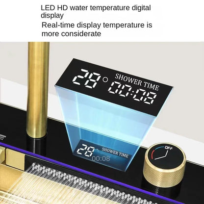 Gold Kitchen Sink Stainless Steel Sink Digital Vegetable Washing Basin, Atmosphere Light, Kitchen Large Single Sink 75cmX46cm