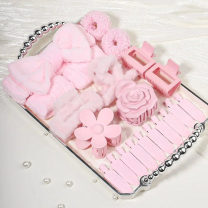 58-Piece Hair Accessories Set Butterfly End Hair Ties Shark Clip Flower Hair Grips Hair Bands Hair Accessories for Women Girls