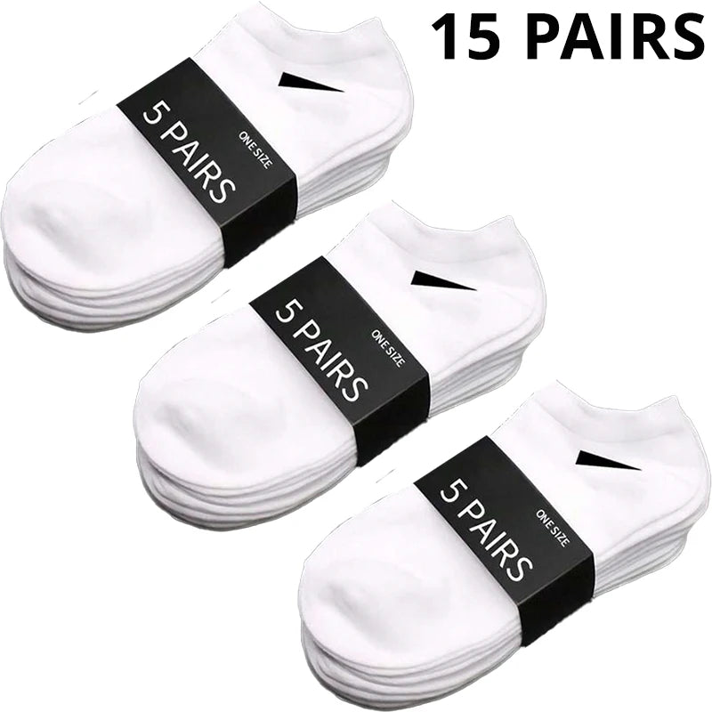 5/10 /20/30 Pairs Unisex Casual Plain Color Boat Socks Thin Breathable Comfy Anti Odor Sweat-absorbing Ankle Socks For Men Women.