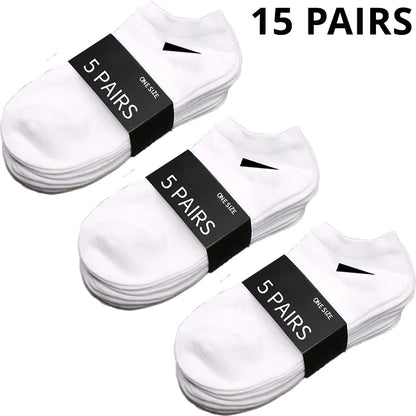 5/10 /20/30 Pairs Unisex Casual Plain Color Boat Socks Thin Breathable Comfy Anti Odor Sweat-absorbing Ankle Socks For Men Women.
