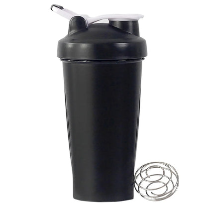 1pc Portable Protein Shaker 600ml Fitness Bottle with Wire Whisk Ball for Fitness Enthusiasts Athletes Perfect For Outdoor Gym.