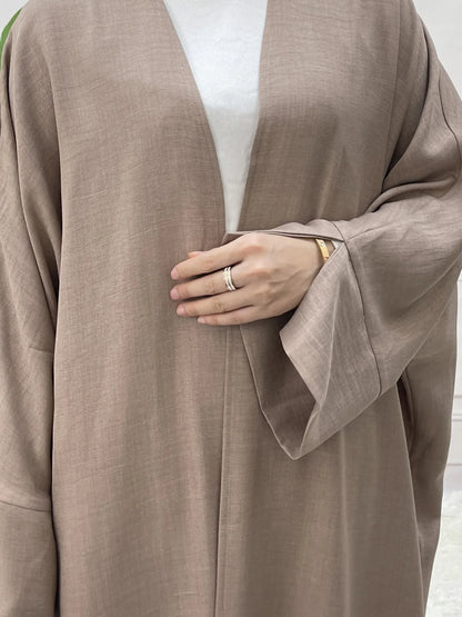 Split Sleeve Open Abaya Kimono Comfort Minimalist Muslim Outfit Islamic Clothing Modest Fashion Without Slip Dress.