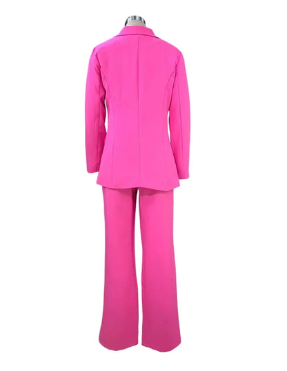 2025 ZL1396 Autumn New Cross-Border Women's Fashion Elegant Long Sleeves Suit Straight-Leg Trousers Suit Already In Stock