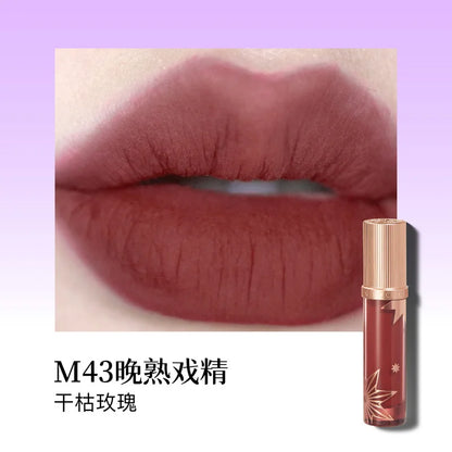 Girlcult Matte Nude Lipstick Velvet Cosmetic Long Lasting Waterproof Non-Stick Cup Lip Glaze Lip Makeup Gift for Girls and Women
