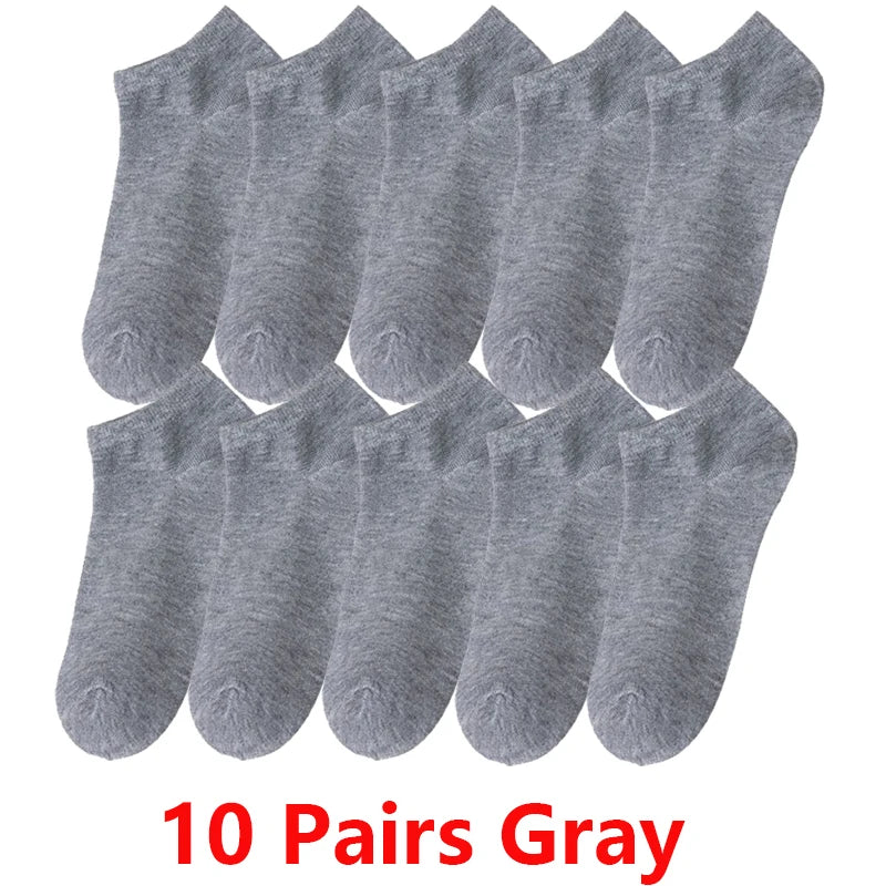 10/20/30Pairs Socks Men Women Boat Socks Thin Breathable Comfy Sweat-absorbing Ankle Socks Unisex Casual Plain Color Short Socks.