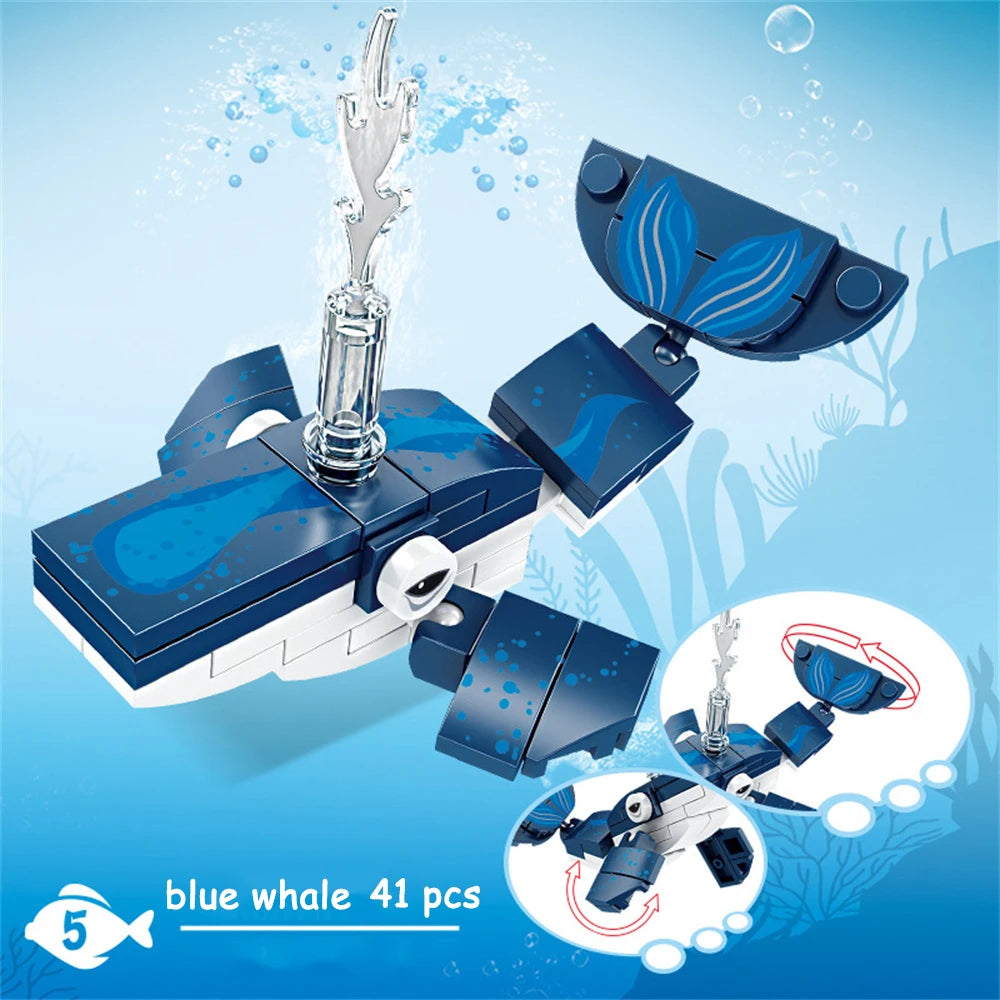 King crab Realistic Educational Ocean Creature Model Building Blocks Toys Easy Assembly,Ideal Holiday Gift for Kids Birthday.