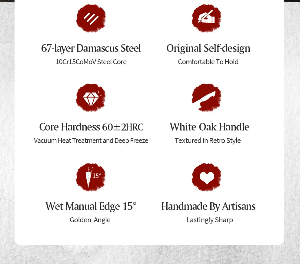 XINZUO 1-5PCS Damascus Steel Kitchen Knife 10Cr15CoMov Steel Core Chopping Vegetables And Fruits Household Kitchen Knife.