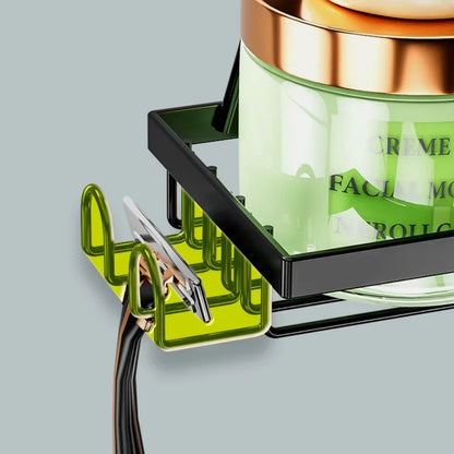 Bohrfreies Badezimmerregal über der Tür, hängender Organizer, wandmontiertes Korbregal, mehrschichtiges Duschraum-Aufbewahrungsregal für Toilette