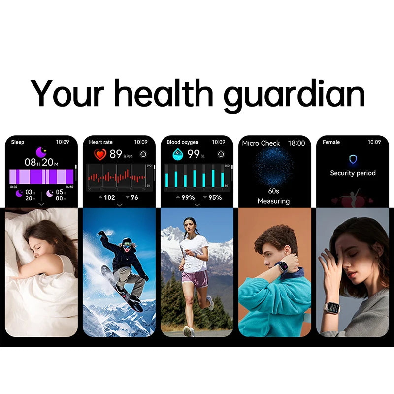2025 New LED Women AI Smart Diagnosis Smart Watch HRV+PPG Blood Pressure Blood oxygen Health monitor IP68 NFC Smartwatches ﻿.
