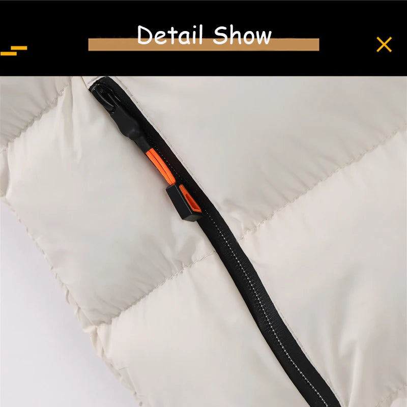 Autumn Winter Men Sleeveless Warm Detachable Hooded Vest Men Outdoor Windproof Casual Fashion Loose Brand Zipper Vest Male Coat.