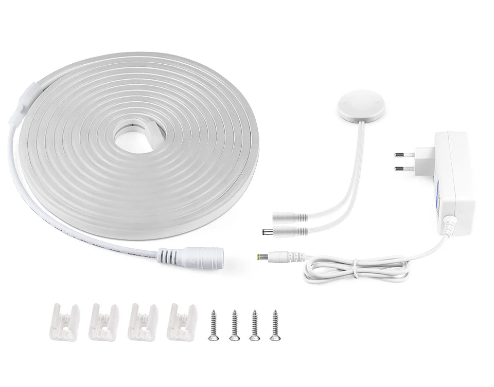 DC 12V Neon Light LED Strip Penetrable Wood Hand Sweep Touch Sensor Switch Dimmable Neon Rope Tube Lamp DIY Home Garden Decor.