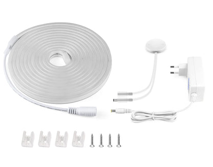 DC 12V Neon Light LED Strip Penetrable Wood Hand Sweep Touch Sensor Switch Dimmable Neon Rope Tube Lamp DIY Home Garden Decor.