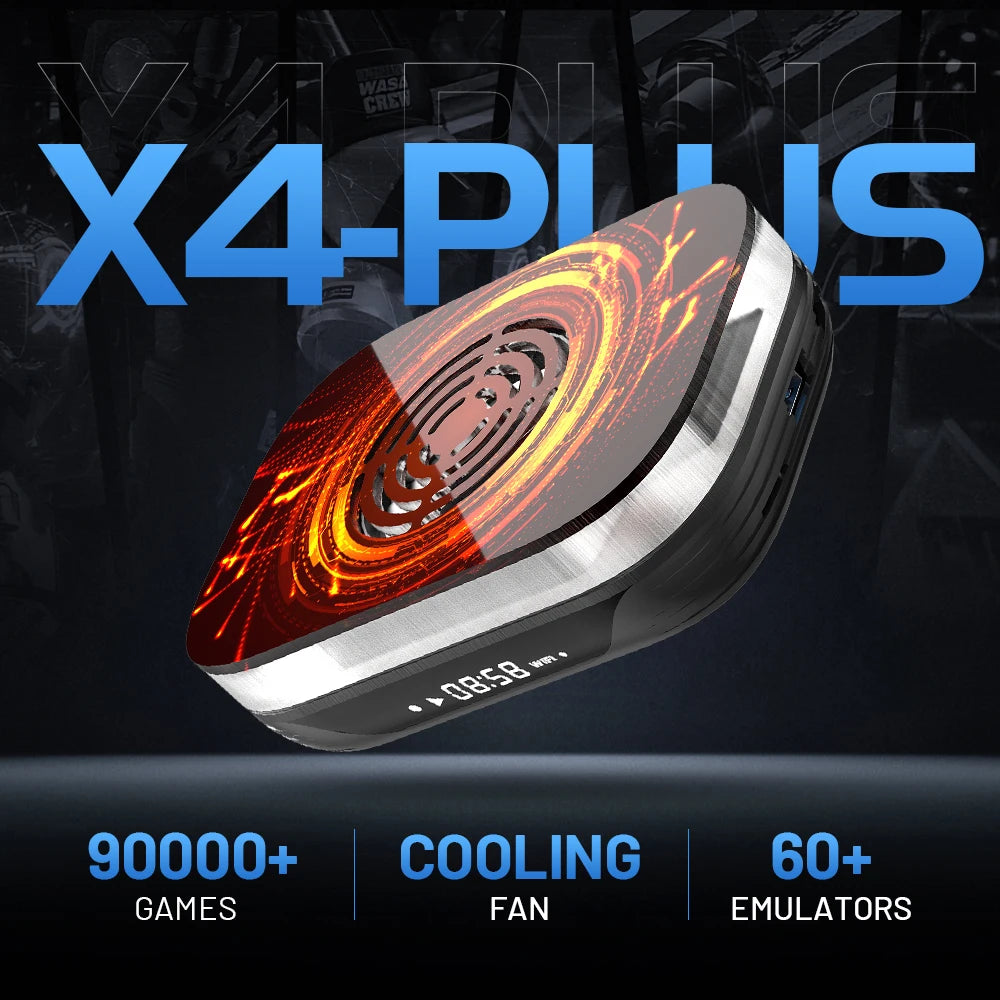 KINHANK Amlogic S905X4 Retro Video Game Console Super Console X4 Plus 90000 Game for 60+ Emulator Arcade/MAME/NAOMI Game Console.