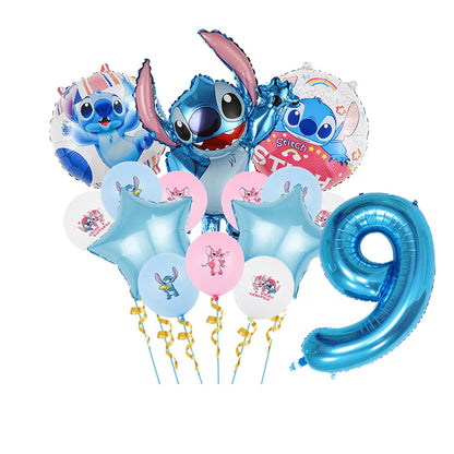 Disney Stitch Geburtstagsparty-Luftballons, Lilo & Stitch-Ballon-Sets, Babyparty für Kinder, Geburtstagsparty-Dekorationen, Zubehör, Geschenke