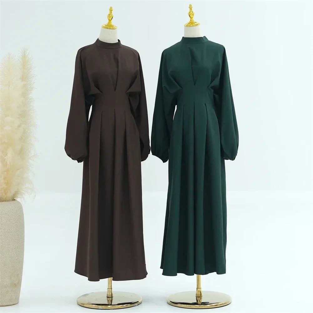 Ramadan Linen Abaya Dubai Turkey Islam Muslim Modest Dress Kaftan Prayer Clothes For Women Kebaya Robe Arabe Femme Musulmane