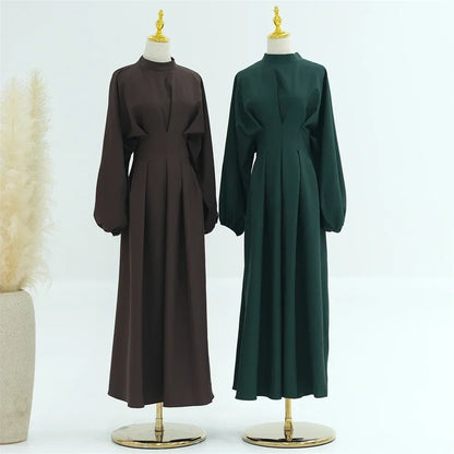 Ramadan Linen Abaya Dubai Turkey Islam Muslim Modest Dress Kaftan Prayer Clothes For Women Kebaya Robe Arabe Femme Musulmane