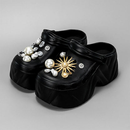 Women's Slippers 9CM High Platform Garden Fashion Clogs Shoes Women's Slippers Thick Bottom EVA Sandals Summer Girls Slippers