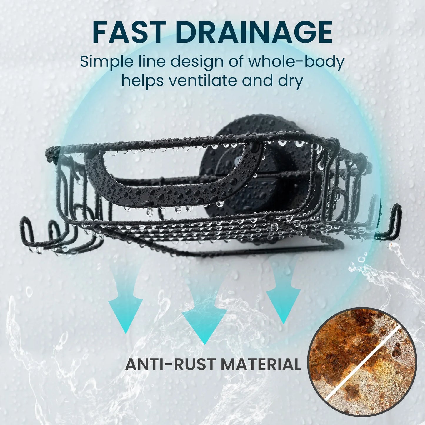 TAILI Seifenschale, Seifenhalter, Saugnapf mit Haken, Seifenhalter für Duschwand, Seifenschoner für Badezimmer, Küche