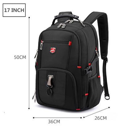 Wasserdichte 20-Zoll-Laptop-Rucksäcke USB-Lade Schultasche Diebstahlsicherer Herren-Rucksack Reiserucksack Männlicher Mochila Hohe Kapazität