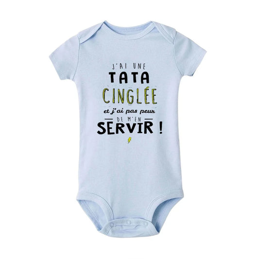Ich habe eine verrückte Tante und ich habe es nicht Angst, Neugeborene Baby-Bodys, lustige süße Kleinkind-Säuglings-Overalls, Strampler-Outfits
