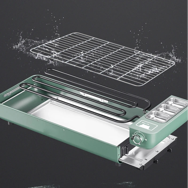 Household 220v Electric Oven Household Self-service Barbecue Oven Barbecue Mutton Kebabs Korean Small Multi- Function Indoor La.