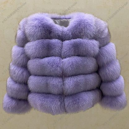 Damen Pelzmantel Damen Fuchspelzmantel Natürlicher Fuchsmantel Damen Werbeartikel Original echte europäische und amerikanische Modelle