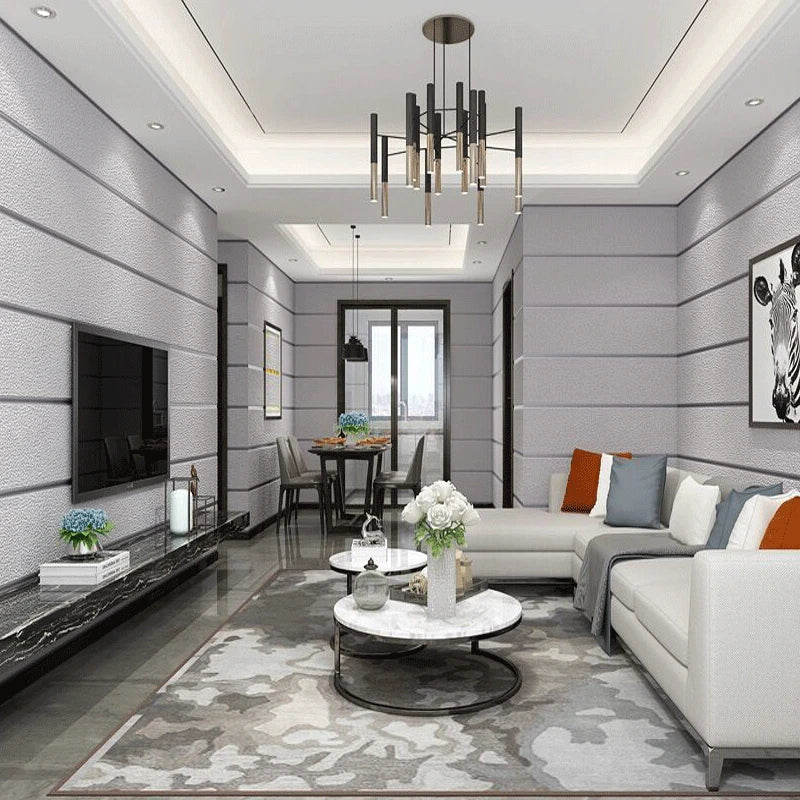 Moderne Hirschleder-Samt-Tapete, Vliesstoff, 3D-Streifen, für Wohnzimmer, Schlafzimmer, TV-Hintergrund, Wandpapier, Tale Diego Diego Wohnkultur