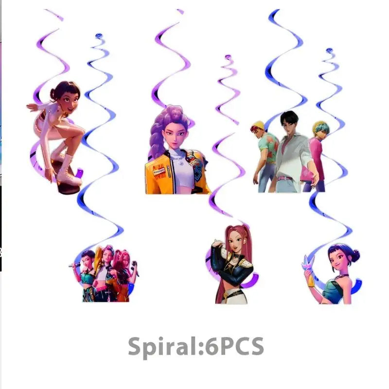 Kpop Demon Hunters Birthday Decorations Kpop Demon Hunter Birthday Theme Party Favors Supplies Plates Cup Balloons Backdrop Gift