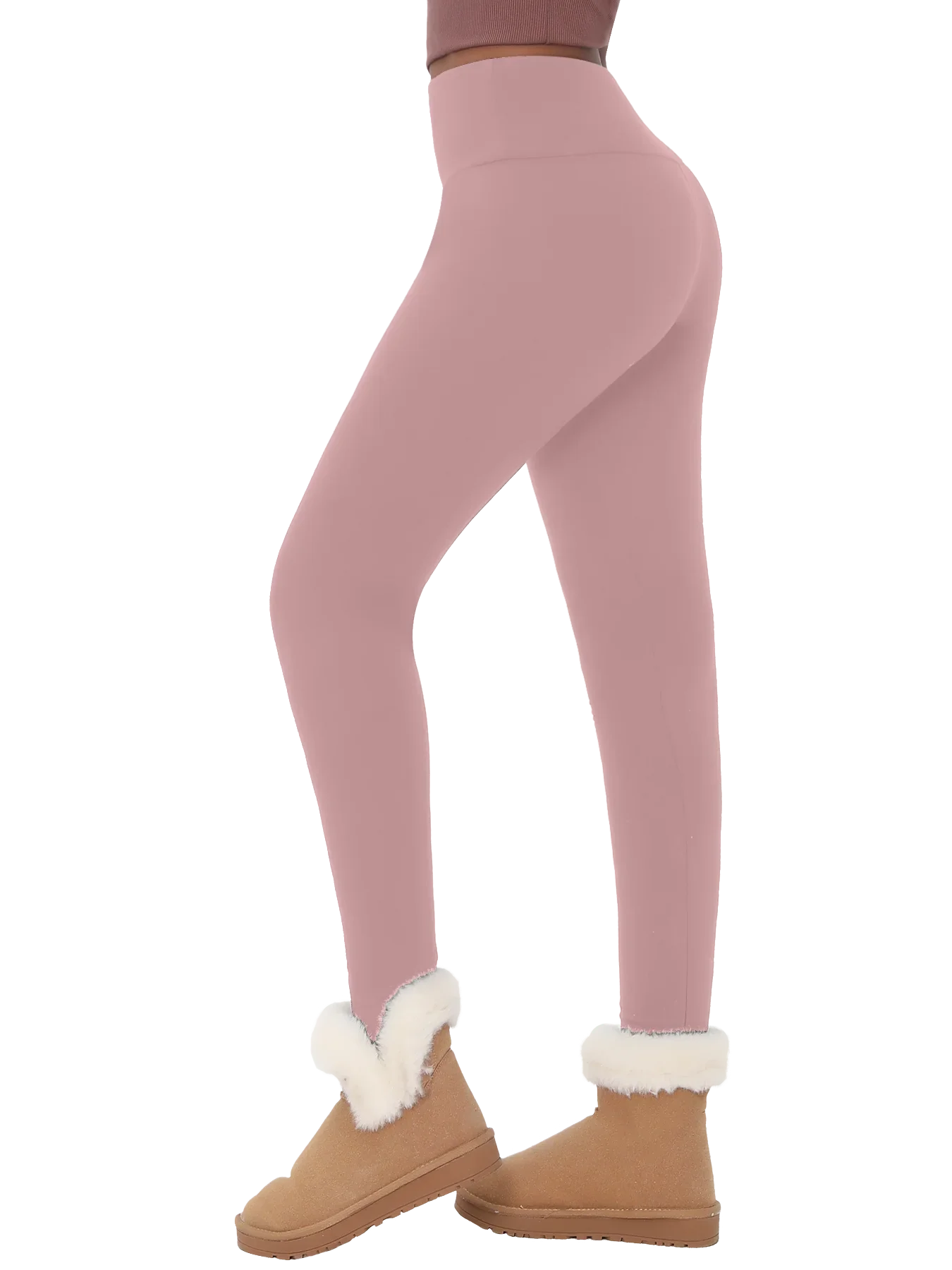 Womens Thermal Fleece Lined High Waisted Leggings. Workout Winter Warm Thick Tights Soft Yoga Pants.