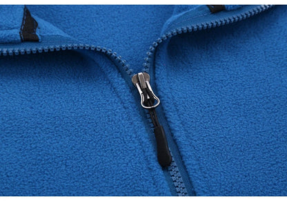 Soft Polar Fleece Jacket with Pockets Lightweight Outdoor Recreation Full Zip Coat.