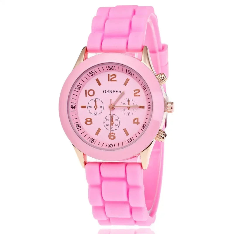 2025 New Fashion Luxury Brand Women's Watch Silicone Strap Quartz Wrist Watch for Female Relogio Feminino Zegarki.