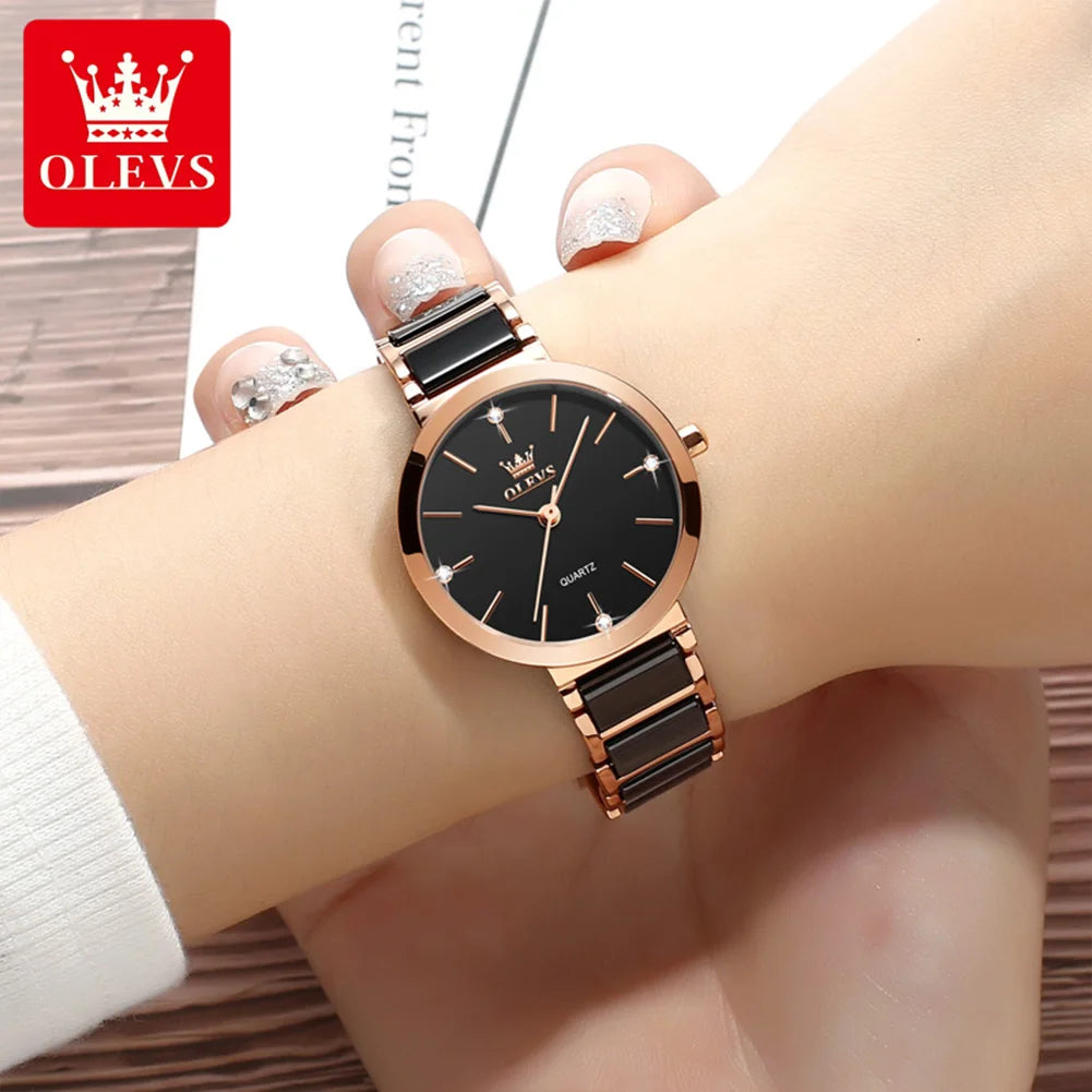 OLEVS Women's Wristwatch Luxury Brand Watch for Women Elegant Bracelet Waterproof Fashion Quartz Ladies Watches Reloj Para Mujer.