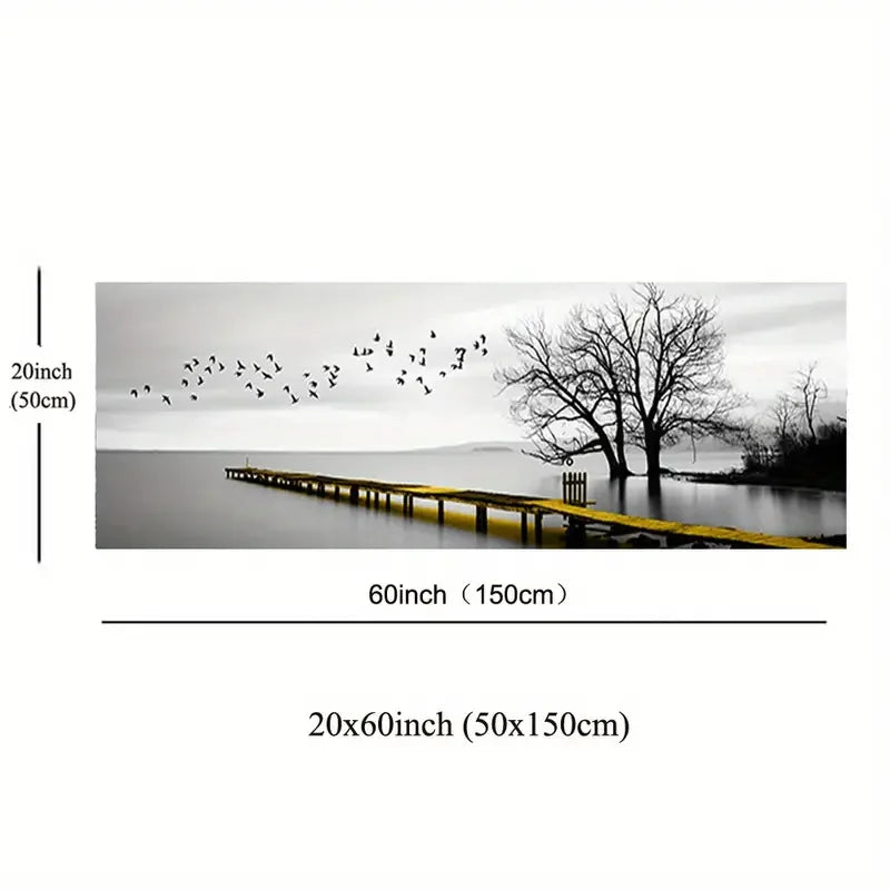 1pc Industrial Style Bridge Scenery HD Canvas Painting Art Posters for Home and Office Decor  Wall Pictures  Frameless.
