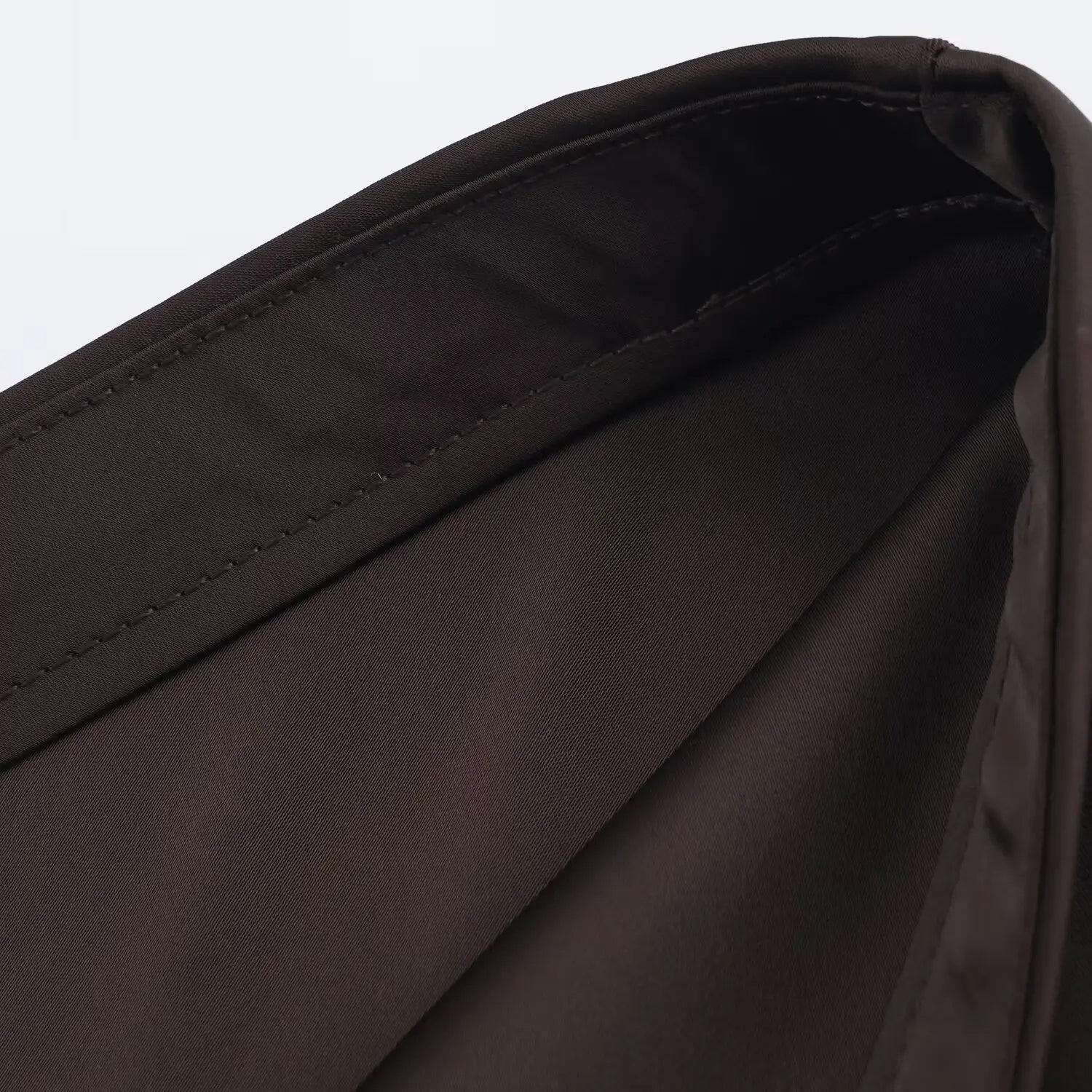 KONDALA Women Elegant Luxury Satin Lace Brown Black Skirt Long Straight Skirt 2025 New Spring Autumn Fashion Party Mujer Skirt.