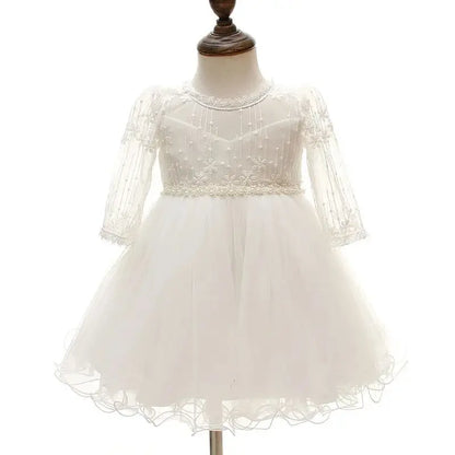 Baby Taufe Weißes Kleid Säuglingskleid Kleid Mädchen Party Geburtstag Hochzeit Prinzessin Kleid Für Kinder Erstkommunion Leistung 0-24M