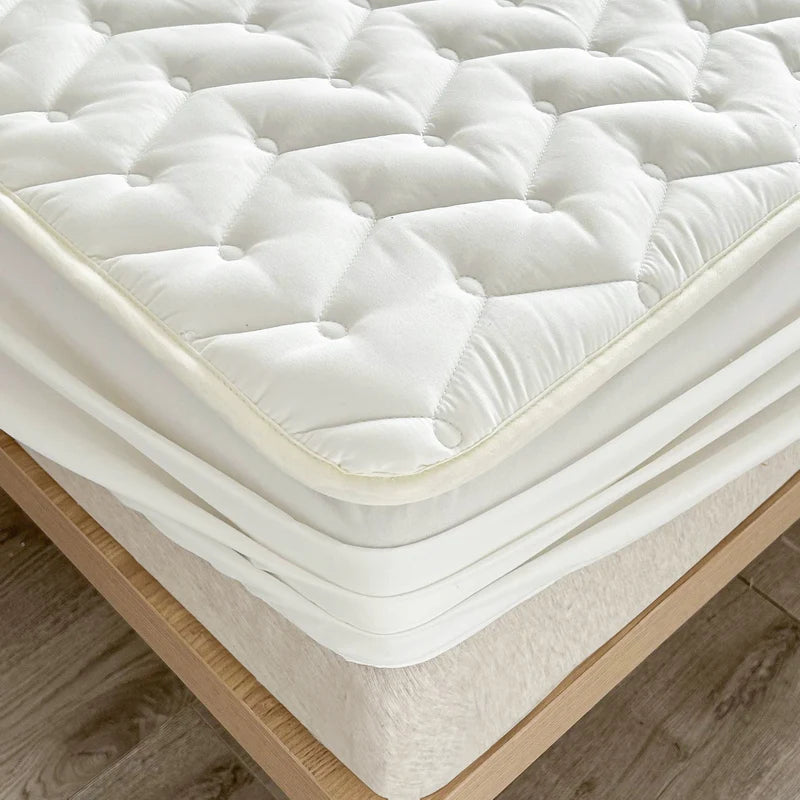 3pcs Waterproof Bedding Set 1pc Mattress Cover 2pcs Pillowcase Soft Comfortable Fitted Sheet Washable Durable Mattress Protector