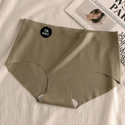 6pcs Seamless Mulberry Silk Panties Women's Ultra-thin Underwear Sexy High-elastic Soft Breathable Female Daily Panties.