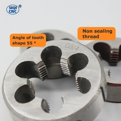 LIYU Rohrgewindeform, metrische runde Matrizen, G-Schneidwerkzeug für die rechte Hand, legierter Stahl, G1/16 G1/8 G1/4 G3/8 G1/2 G5/8 G3/4 G7/8 G1''