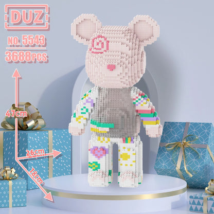 Oversized Violents Bear Building Blocks Assembled Toys DIY Adult Educational Children's Toys Birthday Gift Model Dolls Toys.