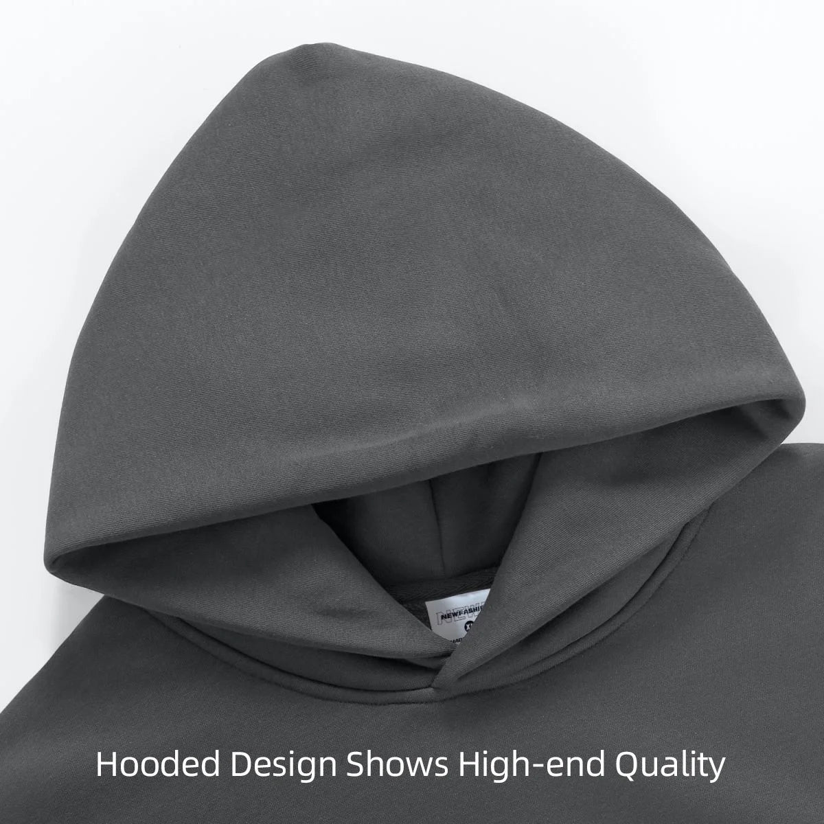 16.9oz 480gsm Heavy Weight Cotton Plus Velvet Hooded Sweater Men Thickened Tight Polar Fleece Pullover Hoodie Women Sweatshirt.