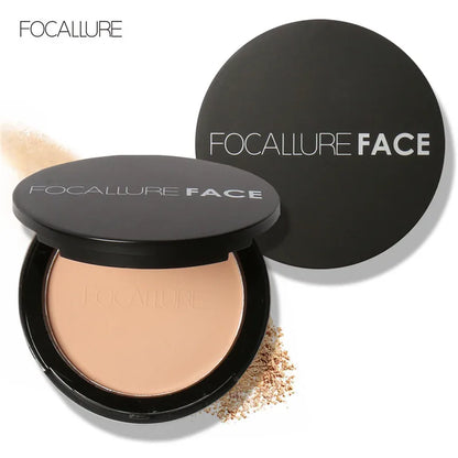FOCALLURE 3 Colors Make Up Face Powder Brighten Oil-control Nude Makeup Pressed Powder Foundation Makeup Base Cosmetics.