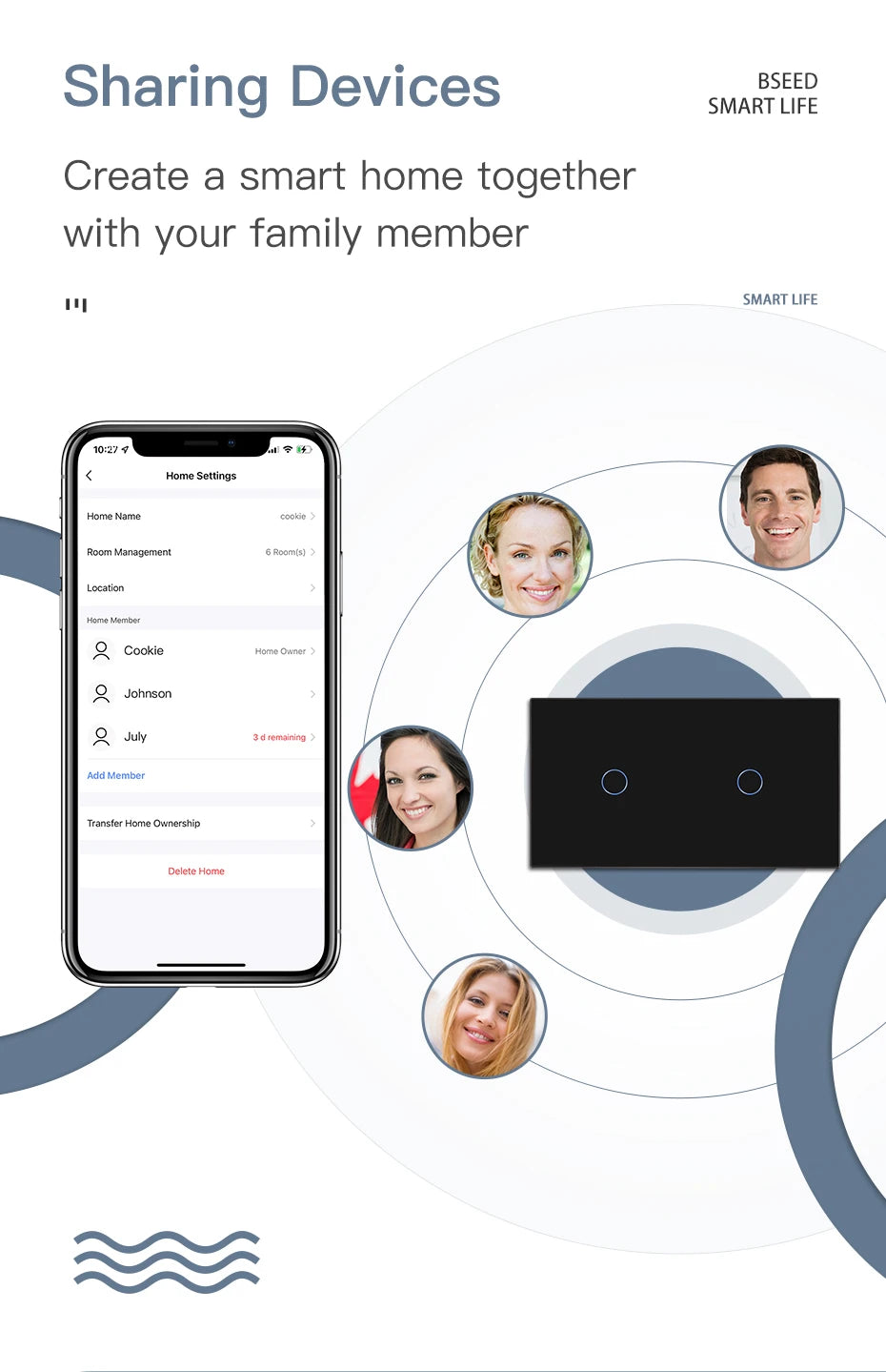BSEED Wifi 1/2/3Gang Licht Schalter Touch Sensor Glas Schalter Tuya Smart Leben Alexa Control Plus EU Steckdosen Neutral Draht.