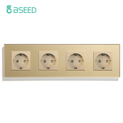 Bseed eu Standard Wand steckdosen Typ-C-Steckdosen Wand steckdose USB-Ladeans chluss Glasscheibe Kinderschutz 16a