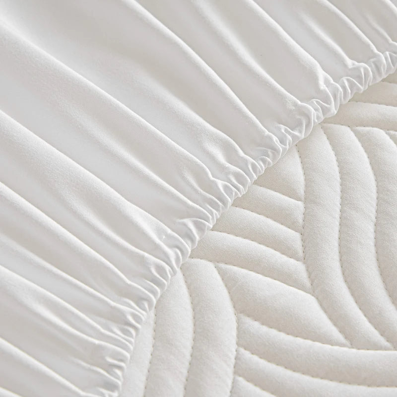 Dreamreal Cotton Thick Quilted Mattress Cover Anti-bacterial Anti-mite Mattress Protector Topper Pad Soft Fitted Sheet 6 Colors.