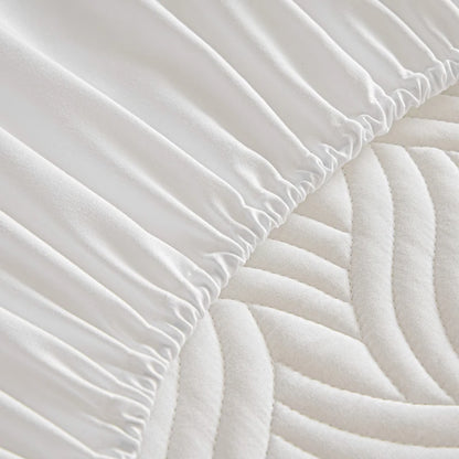 Dreamreal Cotton Thick Quilted Mattress Cover Anti-bacterial Anti-mite Mattress Protector Topper Pad Soft Fitted Sheet 6 Colors.