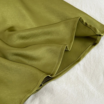 Women's Summer Elegant Acetate Short Meimard Short Skirt Lady Streetwear High Waist Slim Fishtail Mini Skirt.