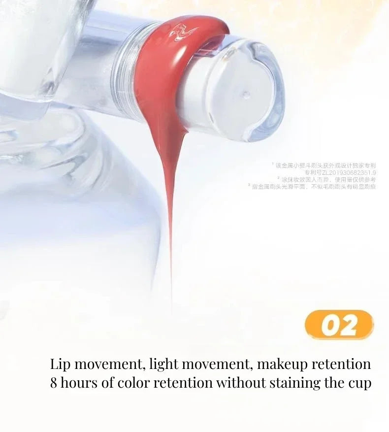 Judydoll Lip Glaze Mirror Shine Watery Lipstick Non-Stick Cup Long Lasting Moisturising Lip Tint Waterproof Makeup Cosmetics.